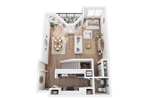 Floor plan for 2 beds, 2.5 baths, 1660 sqft